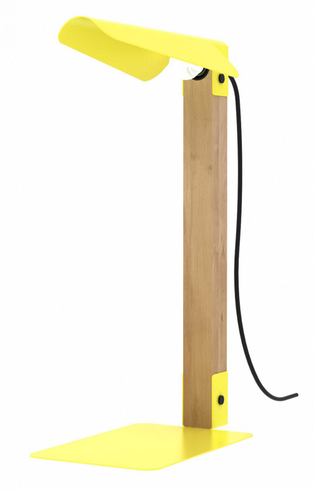 Lampe de table Merlin en chêne et métal, design Thomas Merlin 79 €. Universo Positivo.