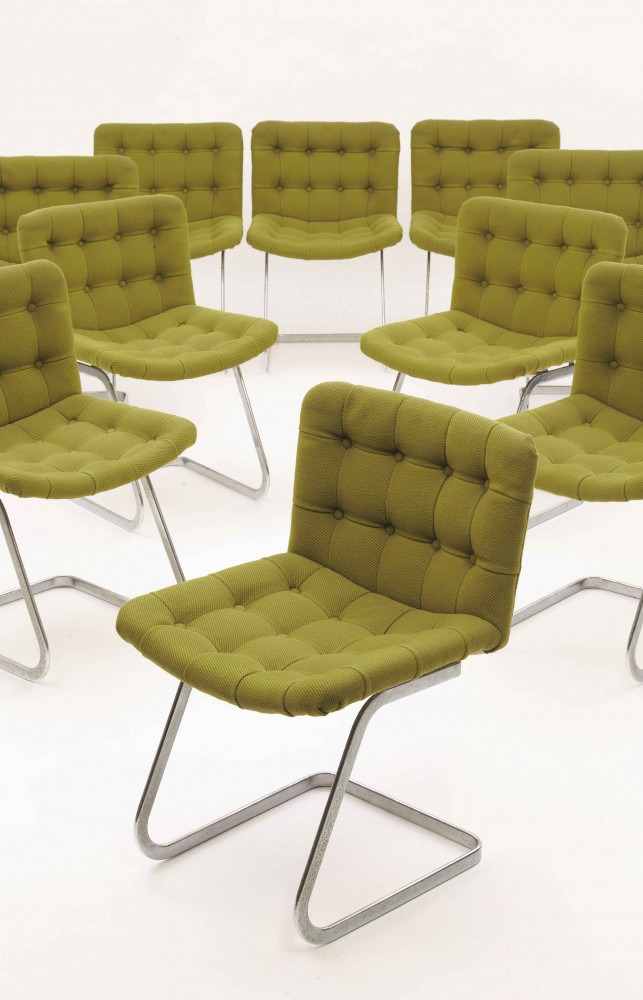 Série de dix chaises Airborn (circa 1970).