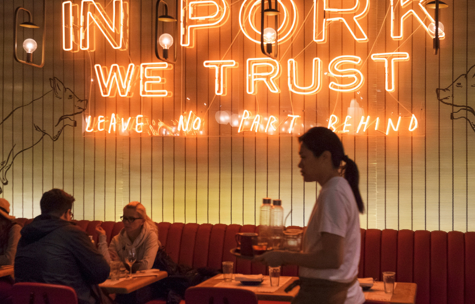 L’agence d’architecture anglaise Michaelis Boyd a réalisé cette nouvelle table du chef anglais.