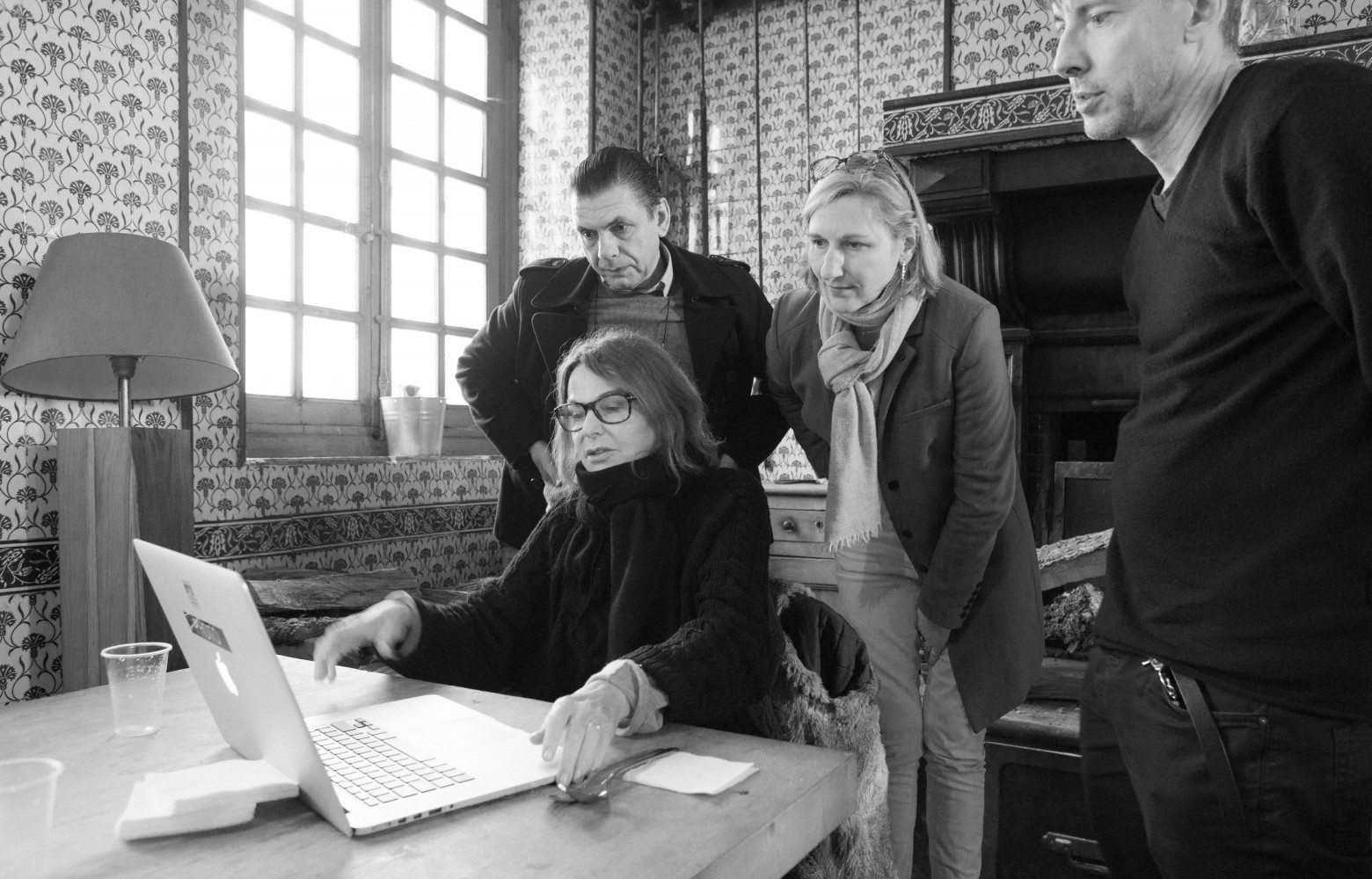 Attention ! Visite express du patron ! Laurent et Anne-France Blanc découvrent avec bonheur les premières images....