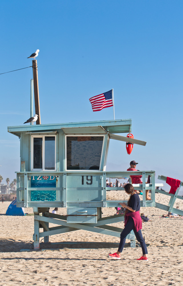 À Venice Beach.
