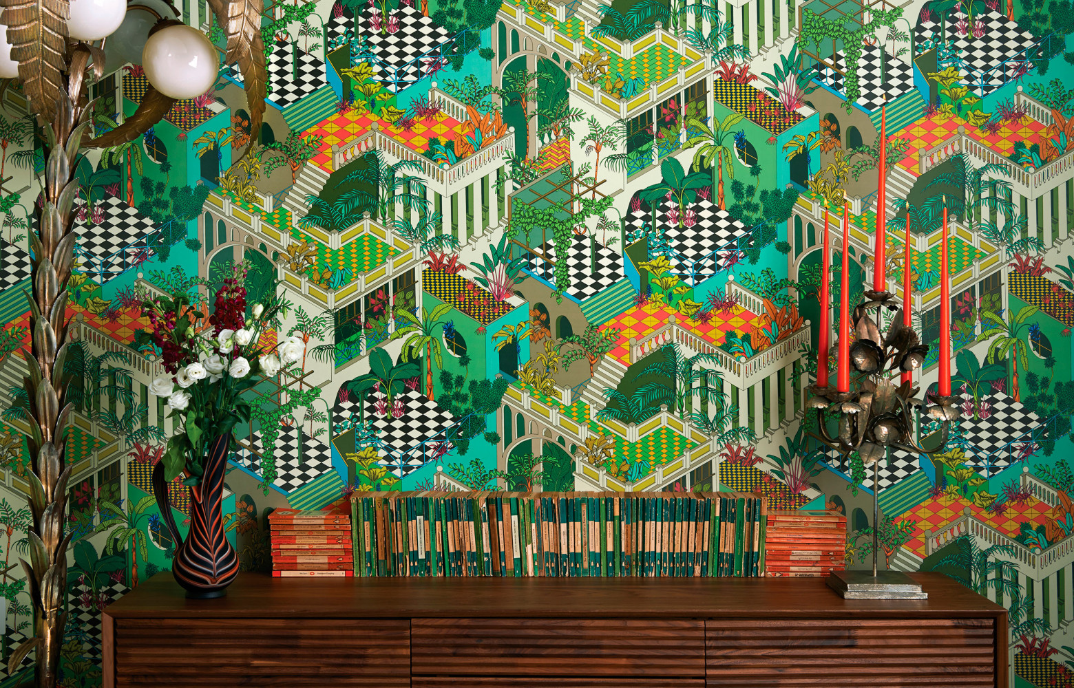 Papier peint « Miami », collection « Geometric II », 0,685 x 10 m (Cole & Son).