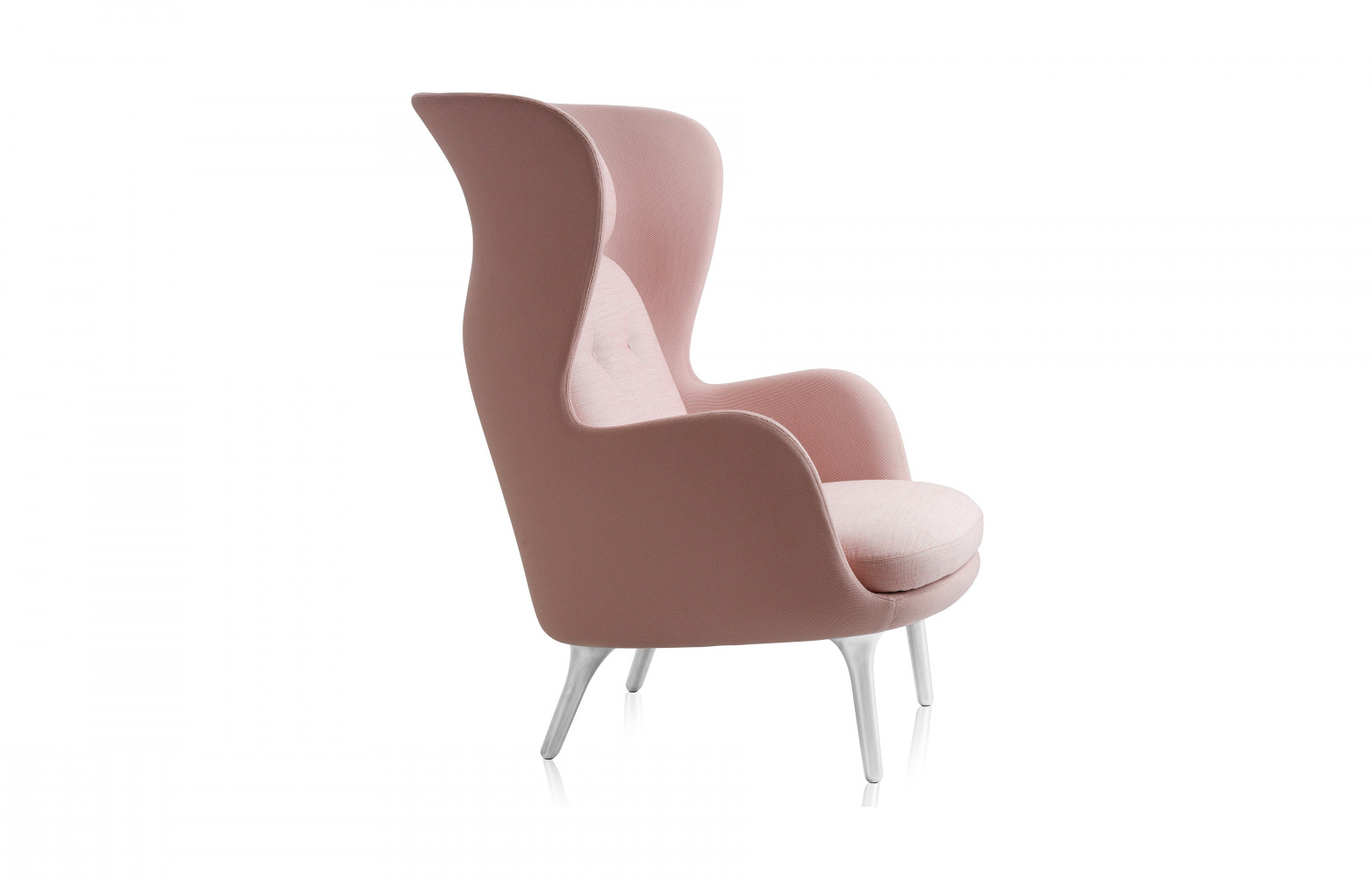Fauteuil rembourré "Ro" avec assise extralarge (une place et demie) et revêtu de tissu, design Jaime Hayón,...