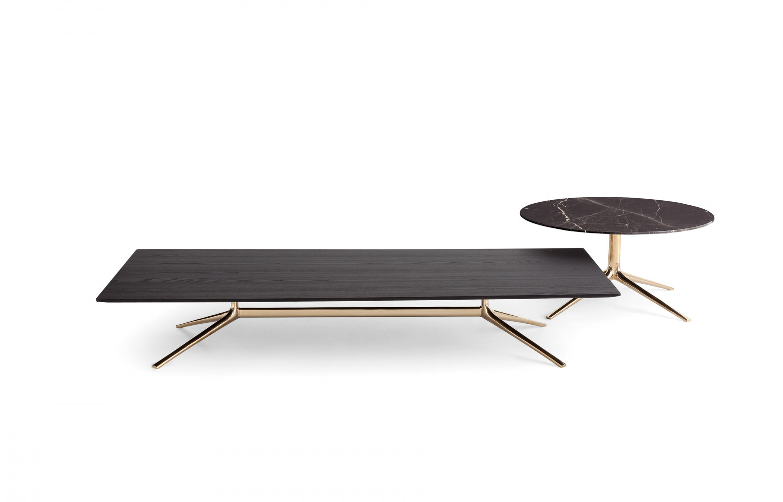 Très élégantes, les tables basses de la collection "Mondrian" portent bien la signature de Jean-Marie Massaud, qui...