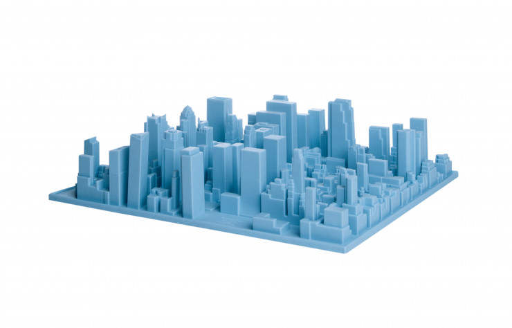 Égouttoir/trieur « Inception » représentant un quartier new-yorkais, en plastique, design Luca Nichetto, Seletti.