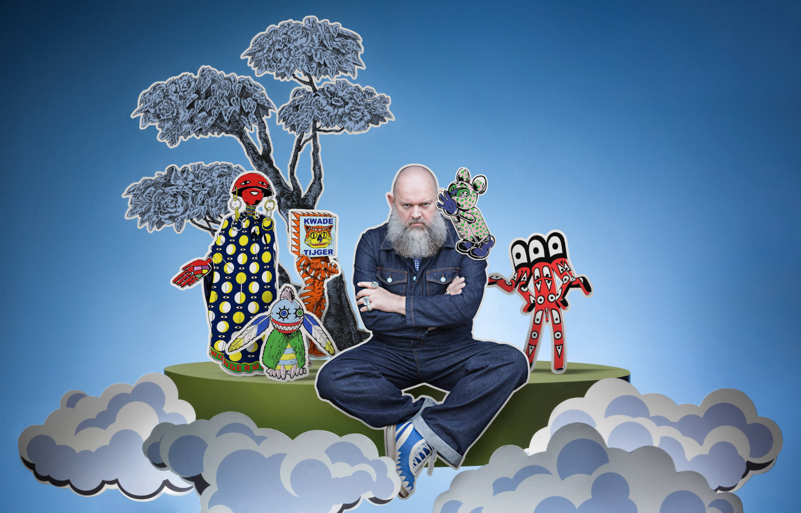 Ne vous fiez pas à sa mine colérique ! Le couturier Walter Van Beirendonck a apposé son...