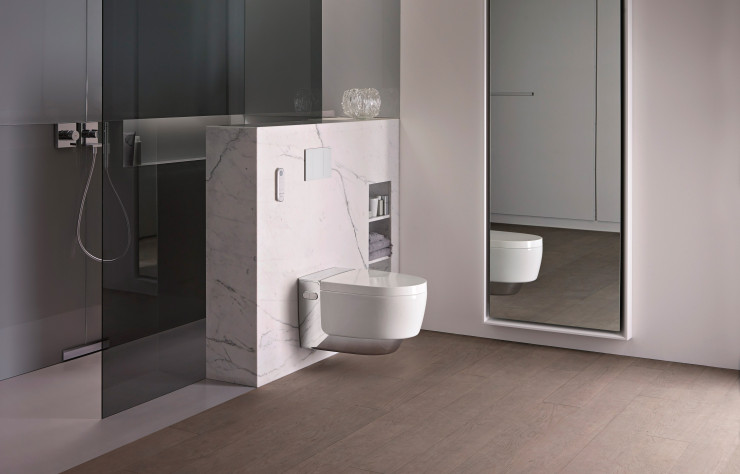 WC lavant « Maïra », design Christoph Berling pour Geberit.