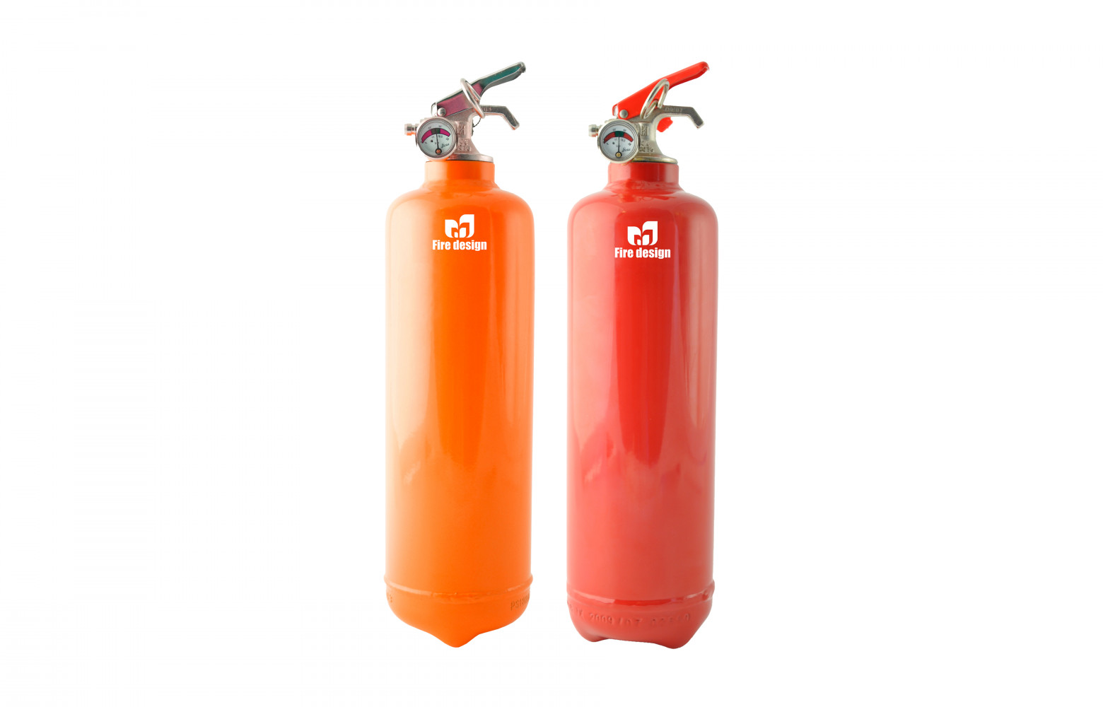 Extincteurs décoratifs mais adaptés à tout type de feu, Fire Design.