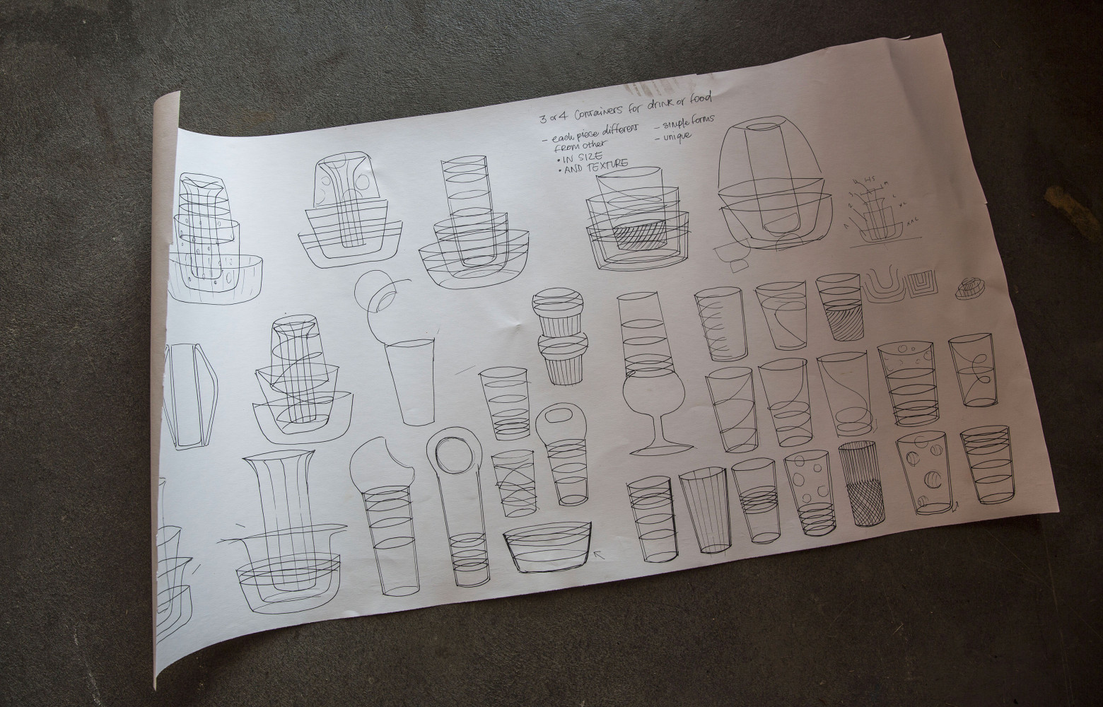 Une fois tout le monde au point, les dessins sont mis au propre avant la réalisation.