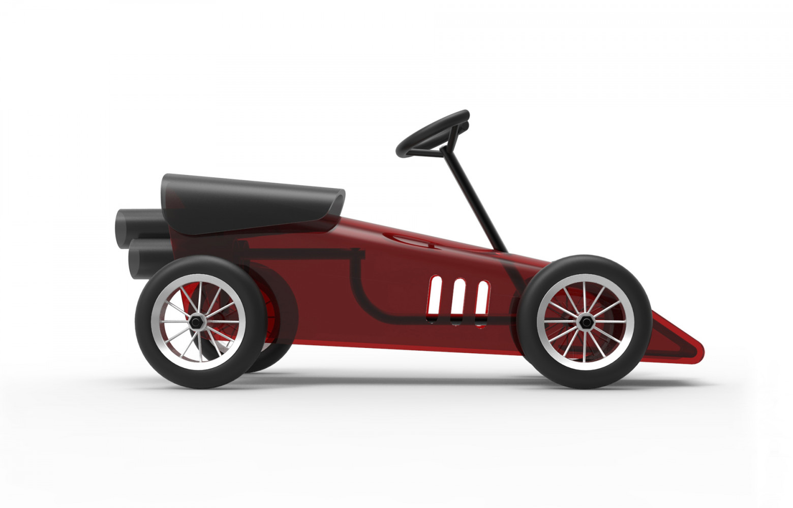 Voiture Discovolante, structure en métal, design Piero Lissoni. Kartell.
