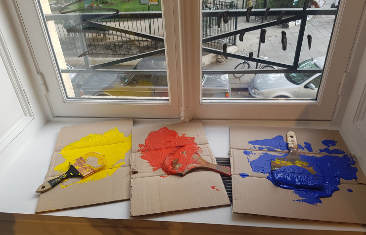 La palette primaire de Jean-Charles de Castelbajac.