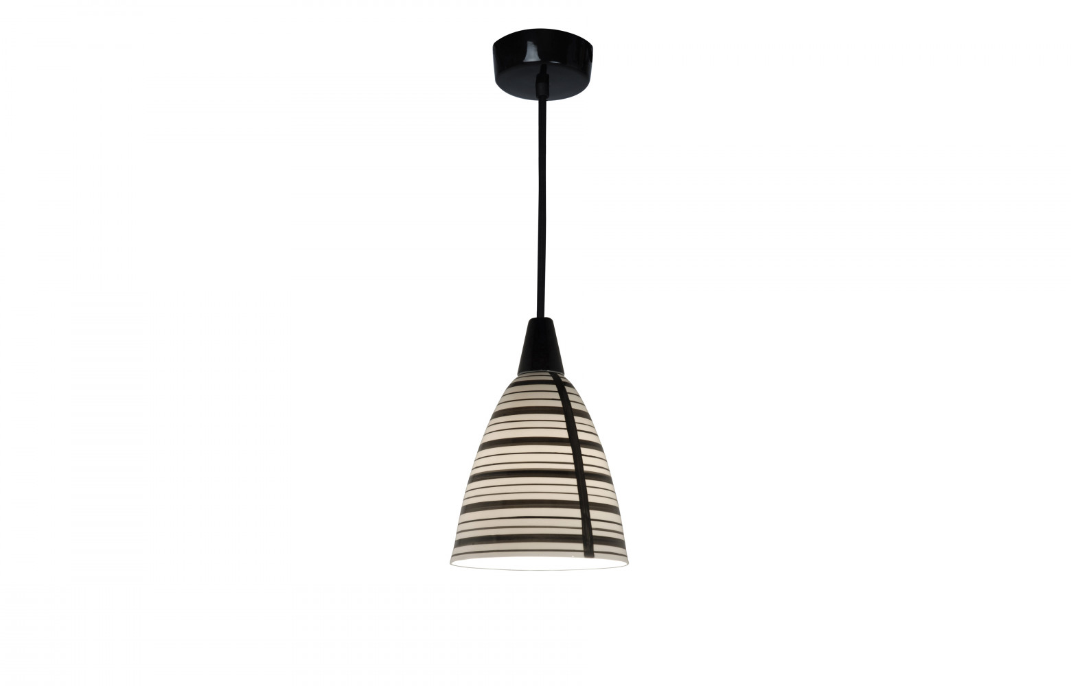 Suspension « Circle Line » en porcelaine peinte, design Peter Bowles. Original BTC.