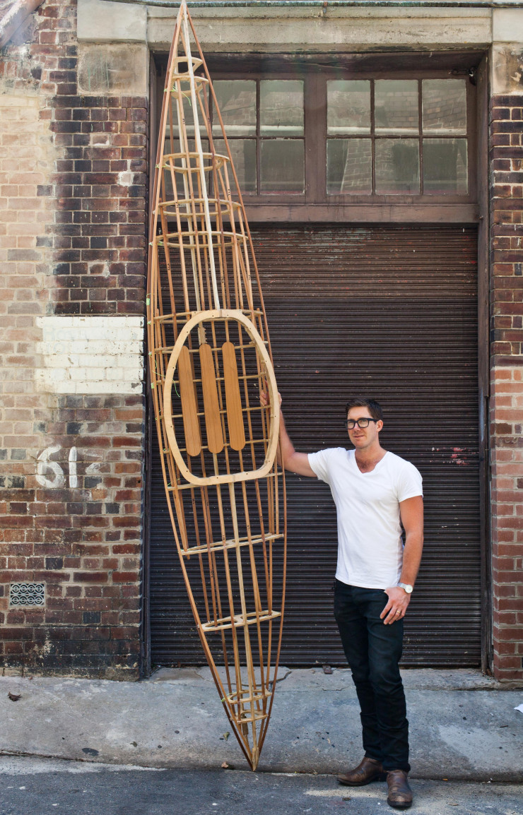 Créateur de Vert Design, Andrew Simpson conçoit entre autres des kayaks pour découvrir la baie de Sydney.