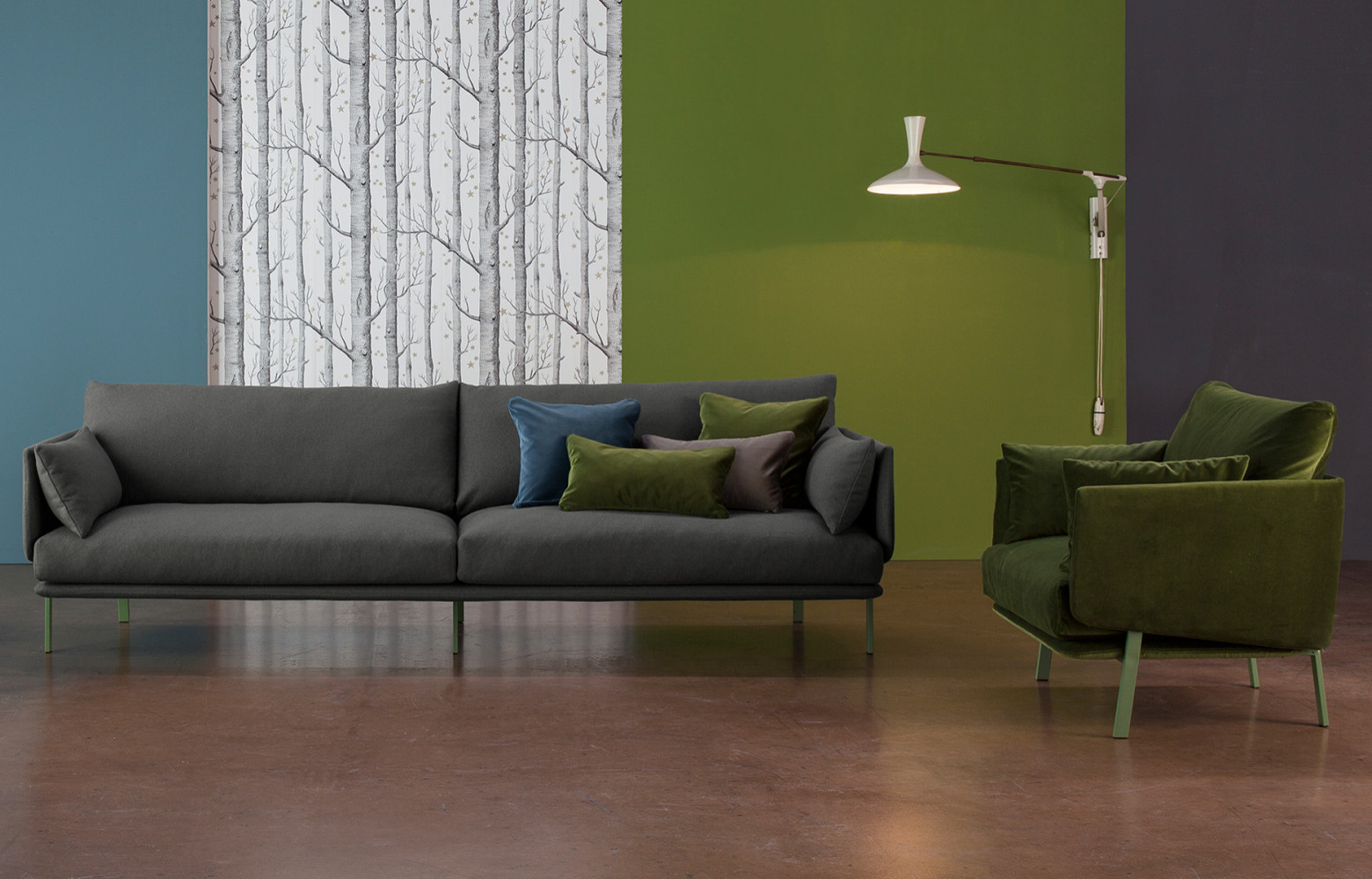 Canapé et fauteuil de la collection « Structure », design Alain Gilles, à partir de 3 950...