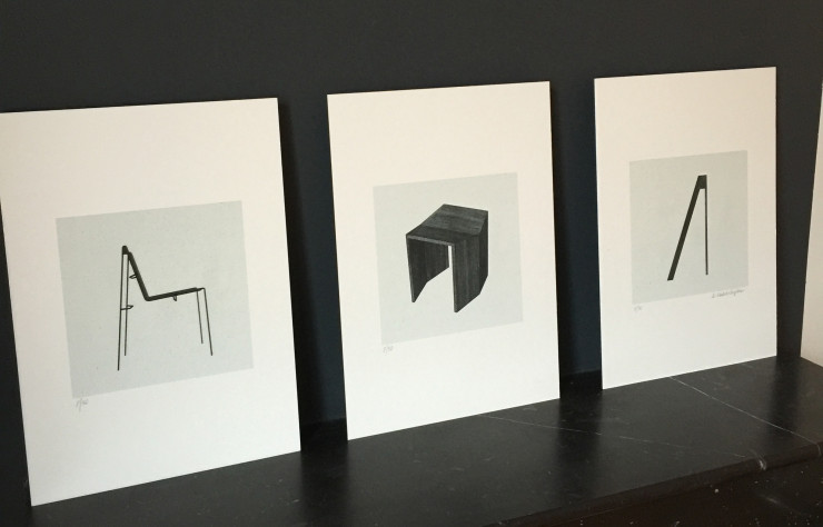 Dessins montrant le travail de designer de l’architecte Léonard Kadid.