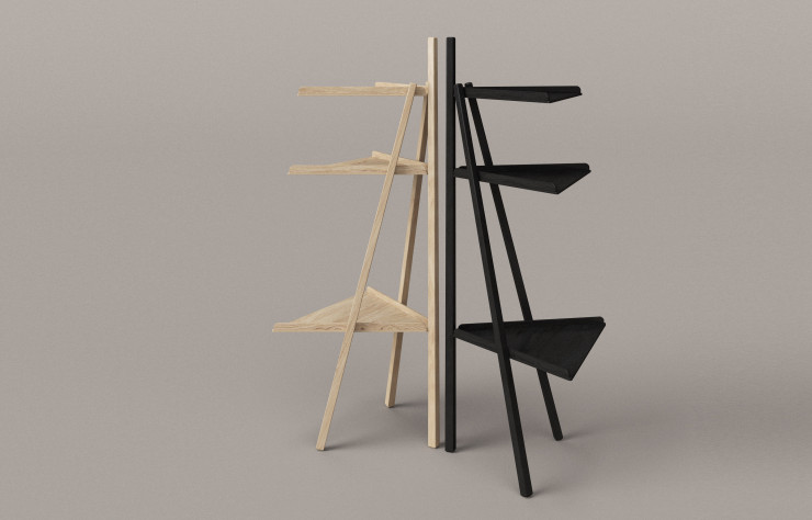 Le meuble d’angle « Trio » d’Achille Castiglioni avec Giancarlo Pozzi (Karakter).