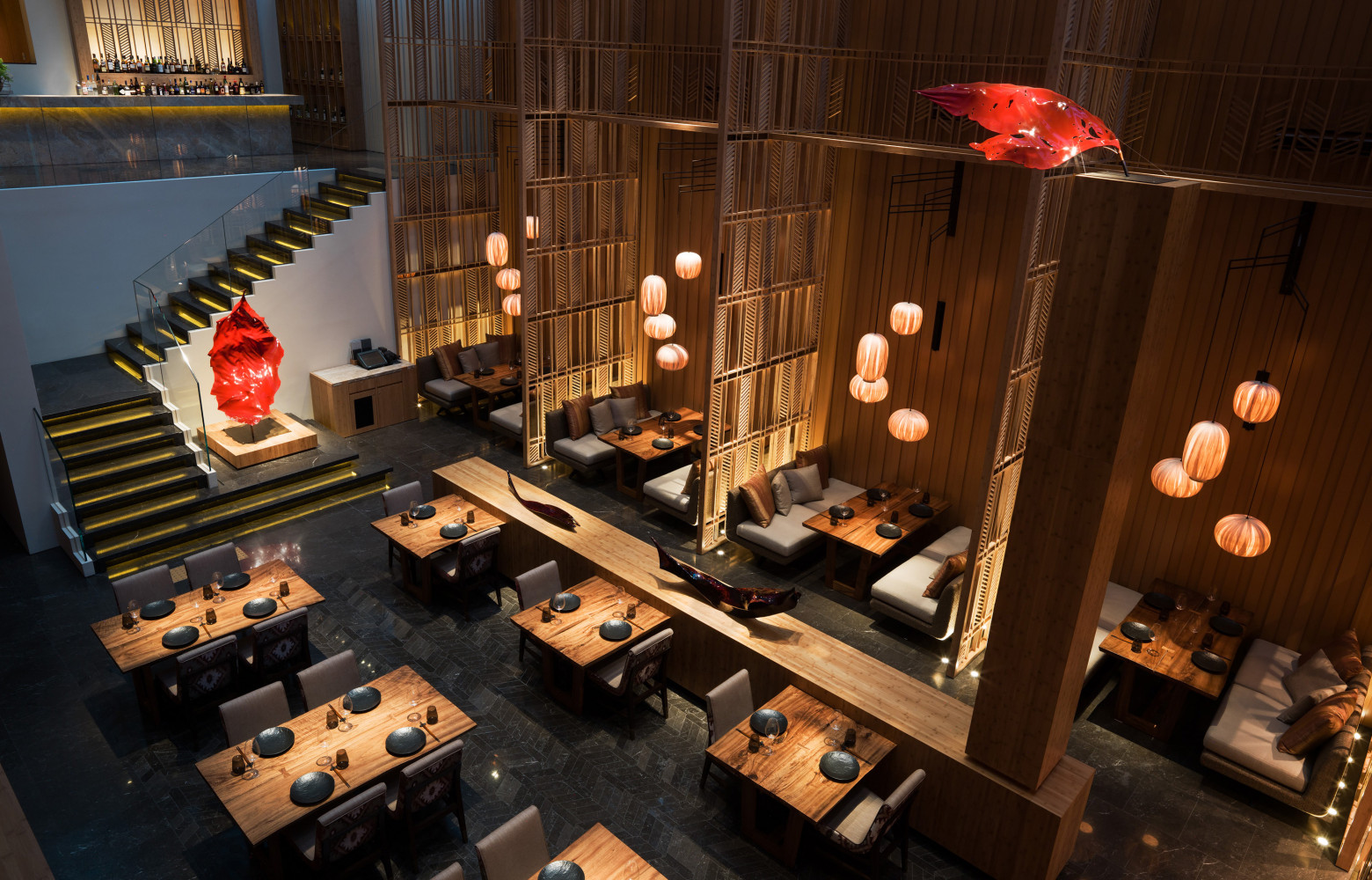 Kioku, hôtel Four Seasons de Séoul, 2015. L’architecte d’intérieur a fait appel à l’artiste japonais Muramoko Shingo...