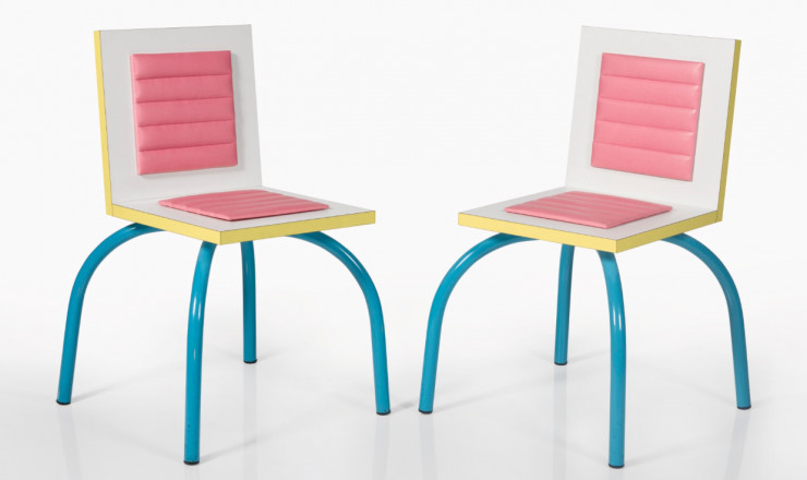 Chaises Riviera de Michele de Lucchi (Memphis, 1981). Estimation : 500-700 £.