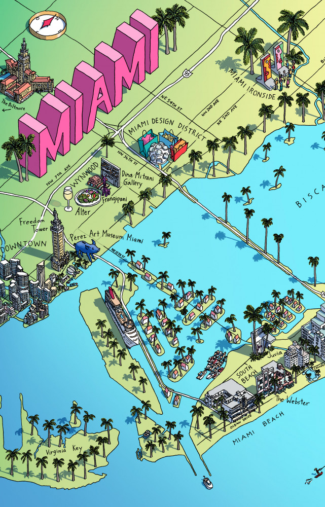 Carte de Miami.