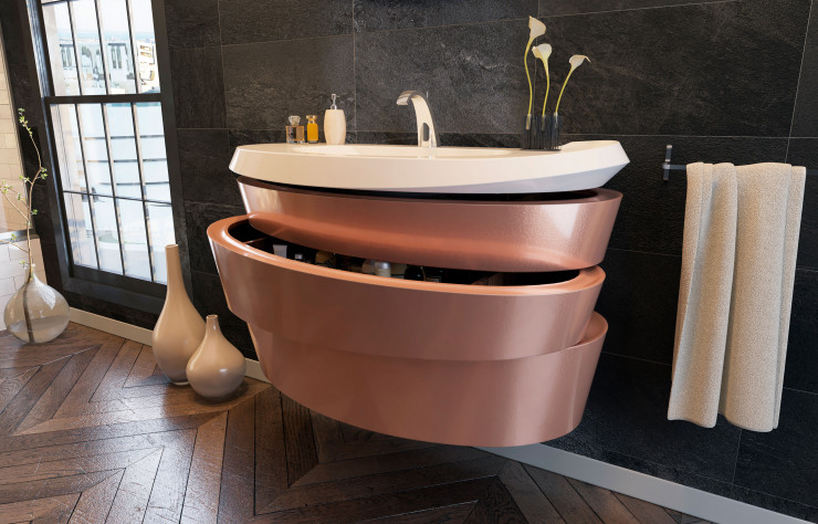 Meuble et vasque « Virtuose », Decotec.