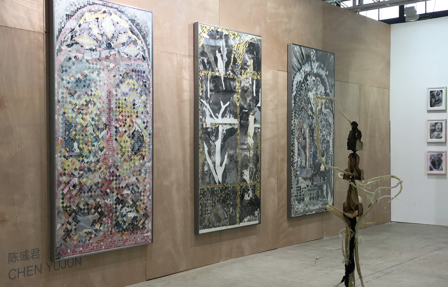 Les collages of CHEN Yujun (Bank gallery, Shanghai).