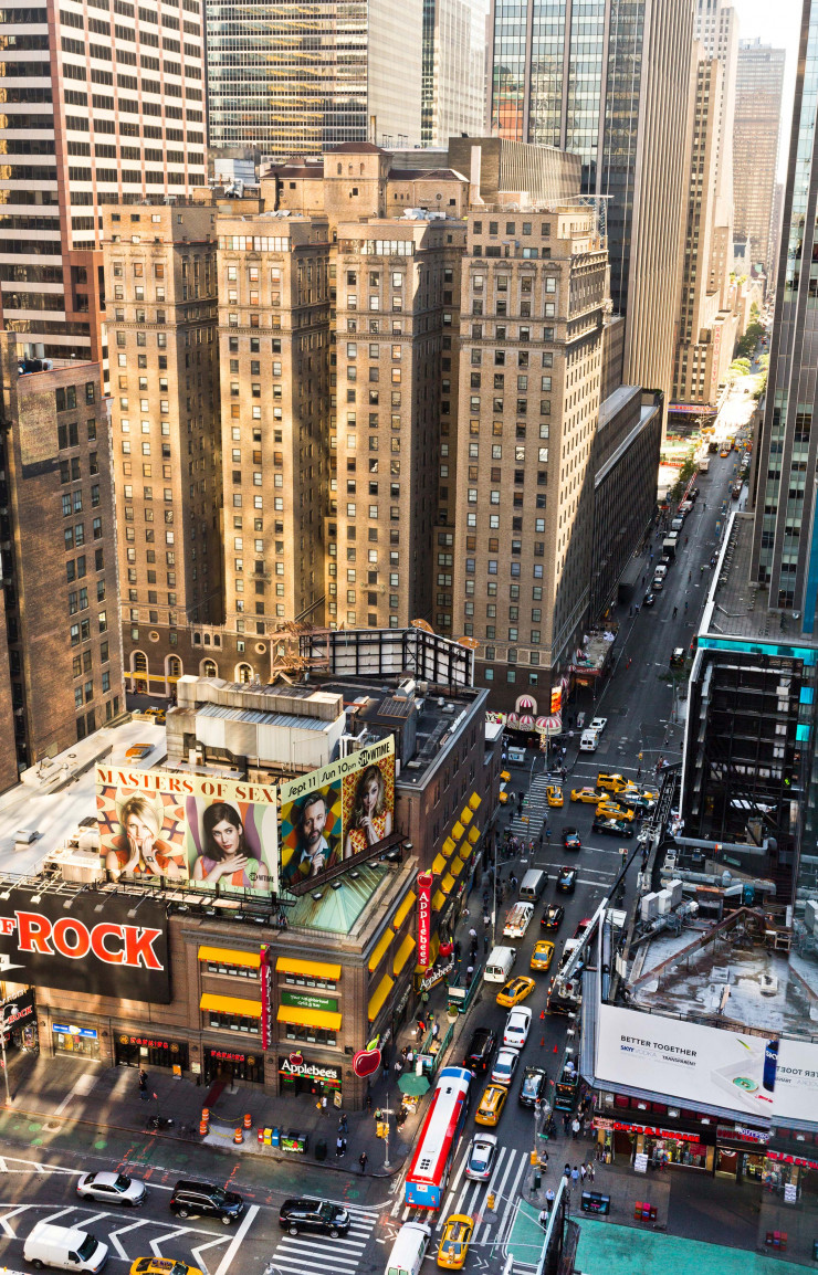 L’agitation de Times Square depuis l’hôtel CitizenM.