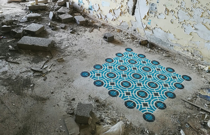 Fresque réalisée dans un hôtel abandonné de Tenerife.