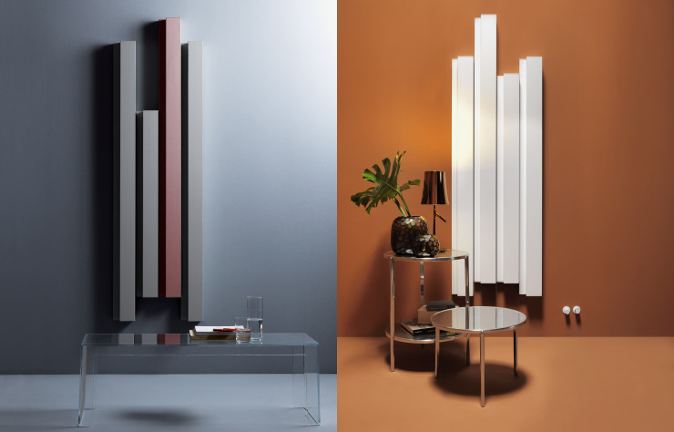 Deux versions du radiateur « Rift » (2014) de PS+A Palomba Serafini Associati.
