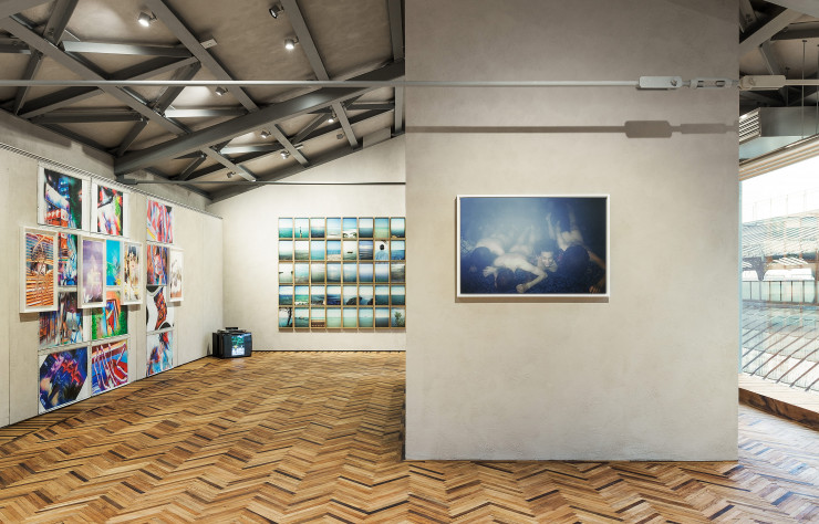 De gauche à droite, les travaux de Kenta Cobayashi, Greg Reynolds, Antonio Rovaldi et Ryan McGinley.