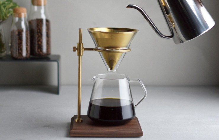 Filtre à café en laiton et verre (Fleux).