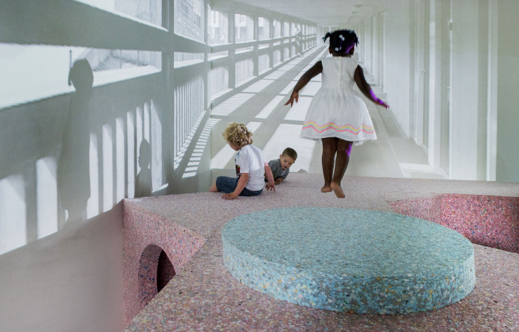 Le collectif Assemble s’était déjà fait remarquer pour ses projets d’architecture ludique, notamment le « Baltic Street Adventure Playground ».