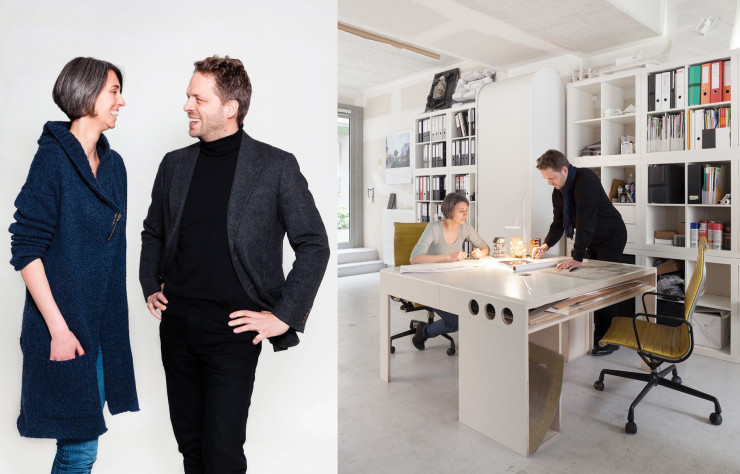 A droite, Milena Karanesheva et Mischa Witzmann dans les locaux de l’agence Karawitz.