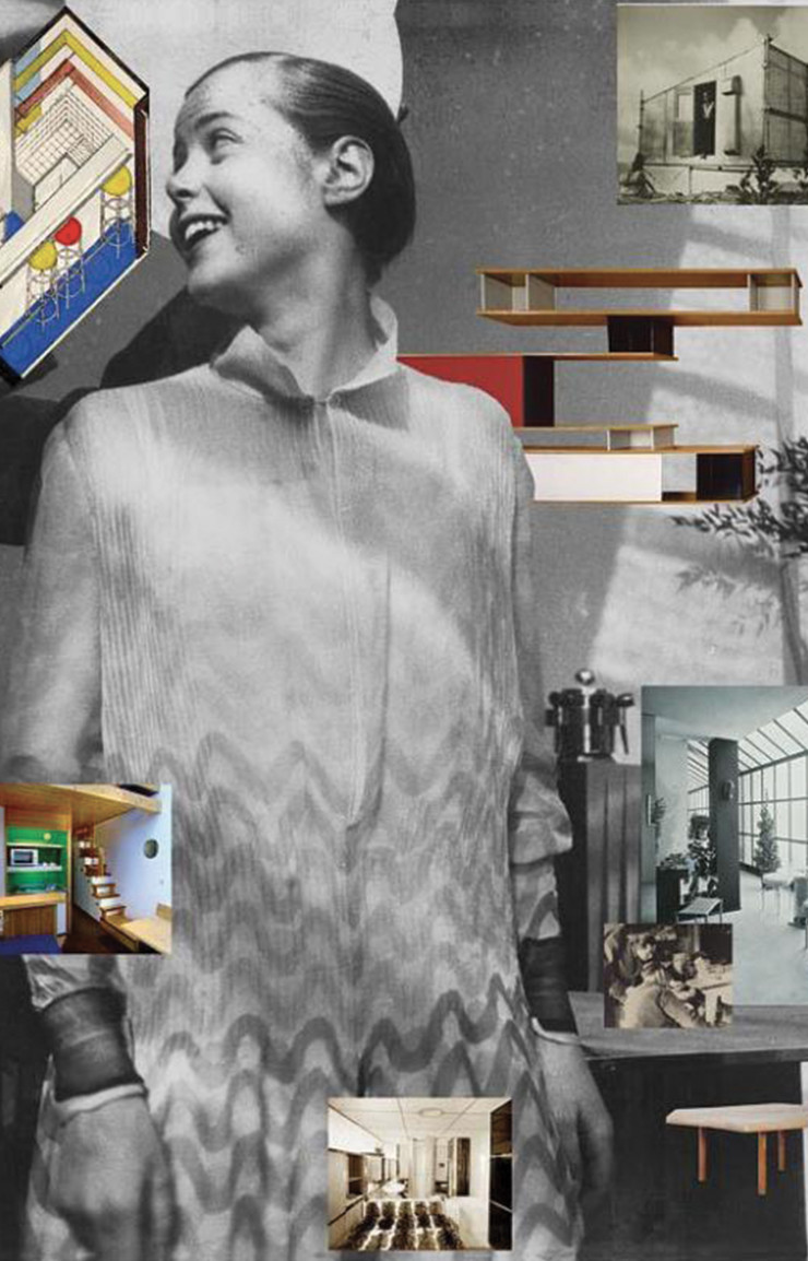 L’affiche de la rétrospective consacrée à Charlotte Perriand à Beaubourg (2005).
