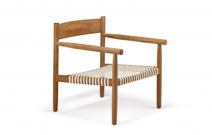 Le fauteuil lounge de la collection « Tibbo » signée Barber & Osgerby (Dedon).
