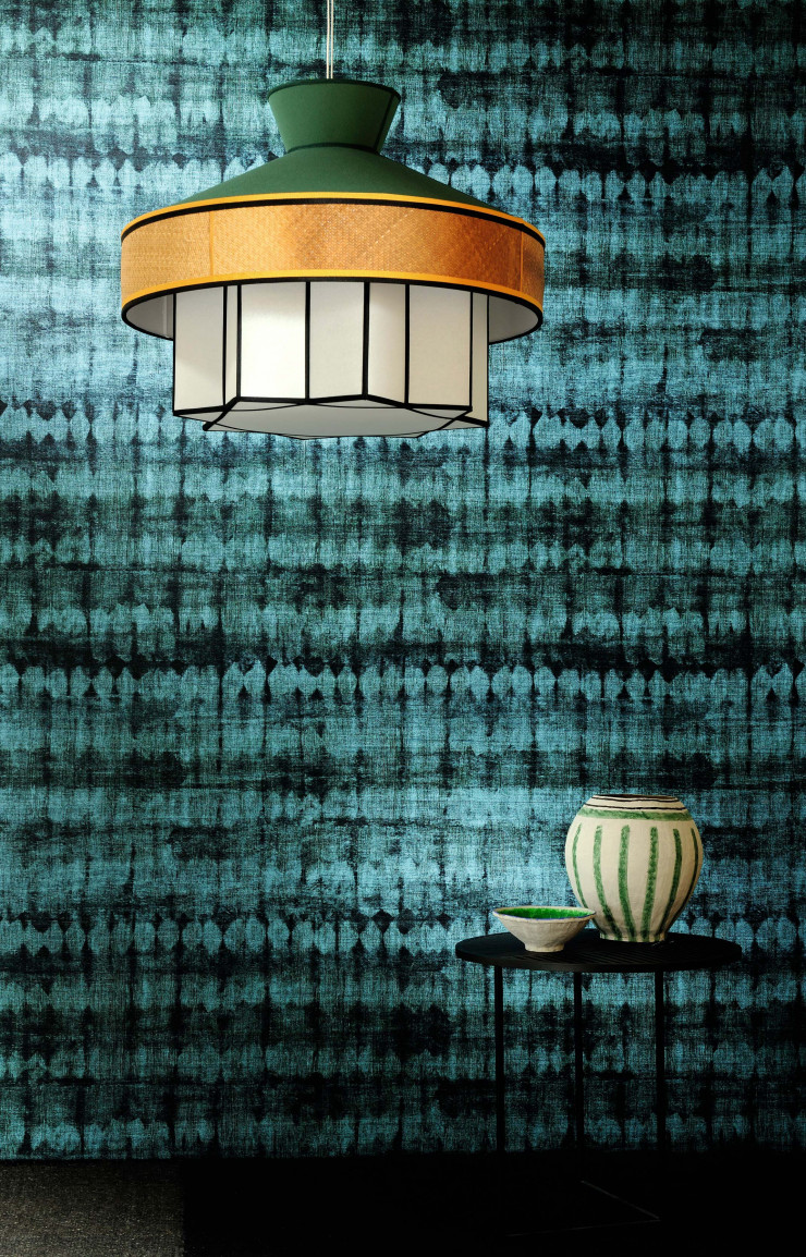 Papier peint de la collection « Talamone », chez Elitis.
