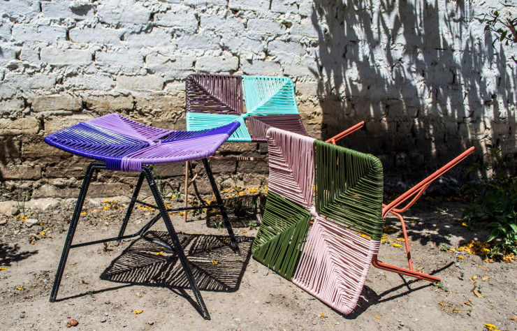 Tabourets de la collection Playland de Marni, qui sera dévoilée lors du prochain Salon de Milan.