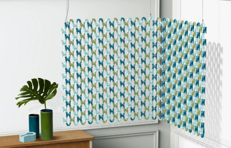 Radiateur Tissé en porcelaine émaillée de Romain Pin.