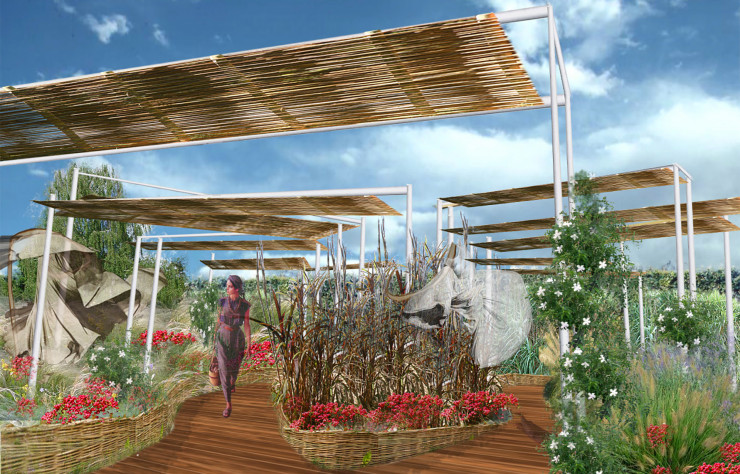 A l’occasion de Jardival, le jardin Dansité de Jean-Laurent Félizia prend place à la Villa Fragonard de Grasse.