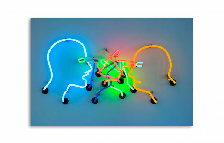 « Double Poke in the Eye II », 1985, de Bruce Nauman. Tubes de néon et aluminium, 61 x 91 x 24,5 cm. Stuttgart, Froehlich Collection.