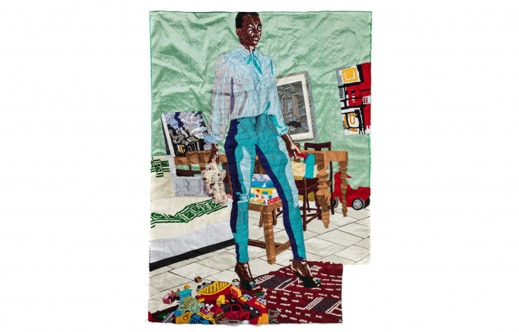 « Every Woman » de Billie Zangewa (2016), tapisserie de soie.