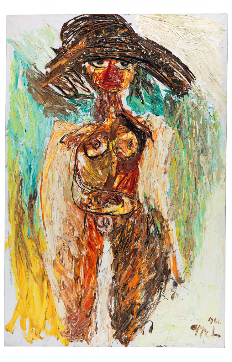 Machteld (série des nus)de Karel Appel (1962).