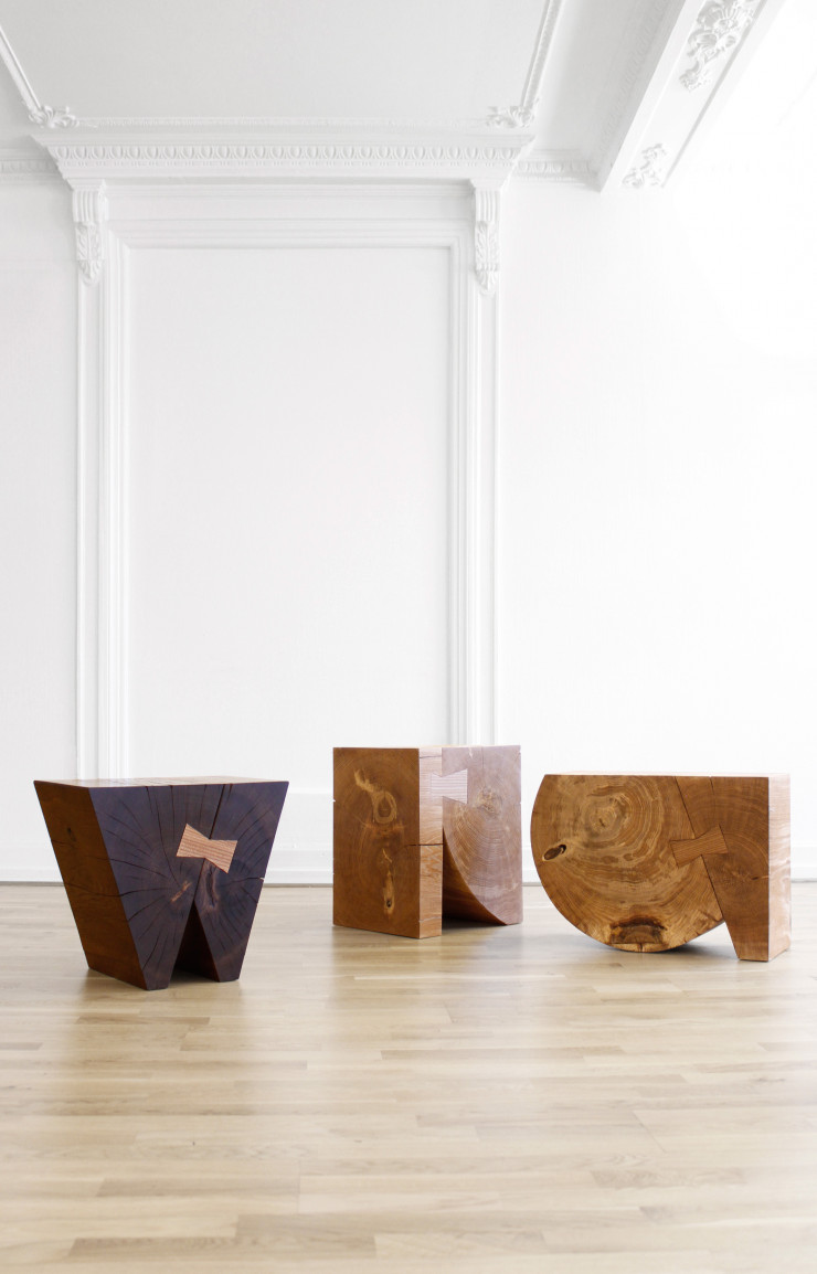 À la Stockholm Furniture Fair, on pouvait découvrir les pièces de l’Allemande diplomée en Suède Lies-Marie Hoffmann.