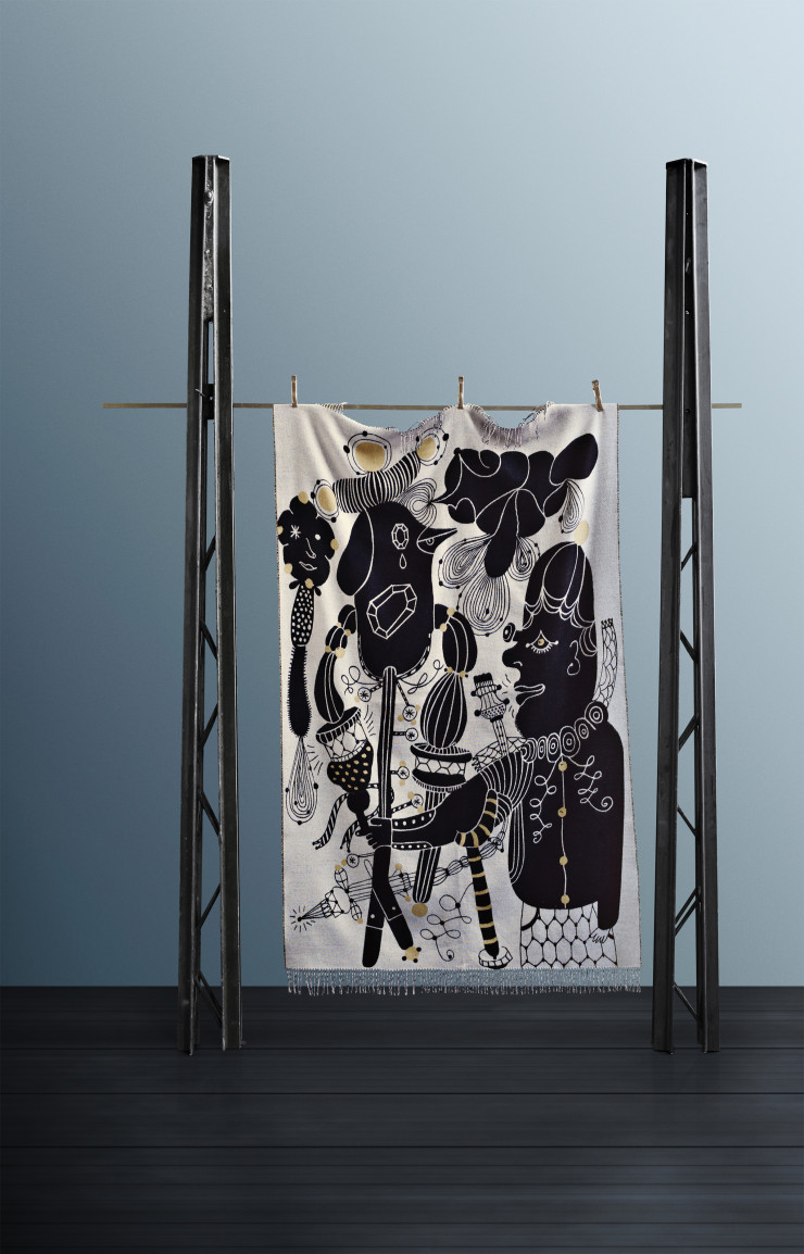 La fantaisie toute hispanique des motifs créés pour les plaids de cette collection.