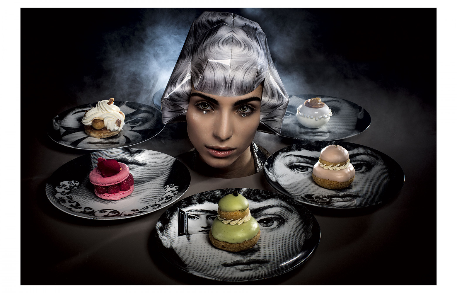 Assiettes Fornasetti (Leclaireur).