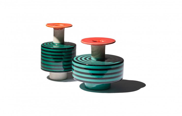 Céramiques du début de la carrière d’Ettore Sottsass (1955-1959).