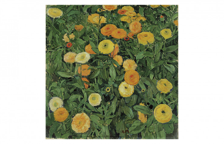 « Soucis », de Koloman Moser, 1909, pour l’exposition « Jardins », au Grand Palais, à Paris,