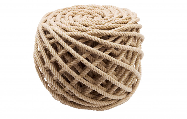 Tabouret en cordage de Christien Meindertsma.