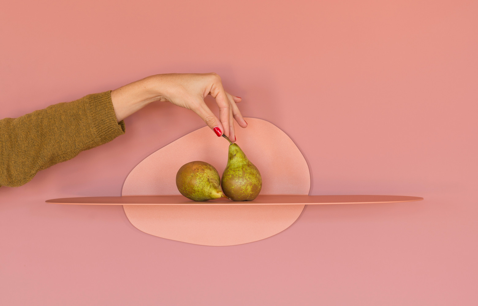L'étagère Surface de Ferréol Babin est disponible en beige, blanc, gris, rose ou vert (à partir de...