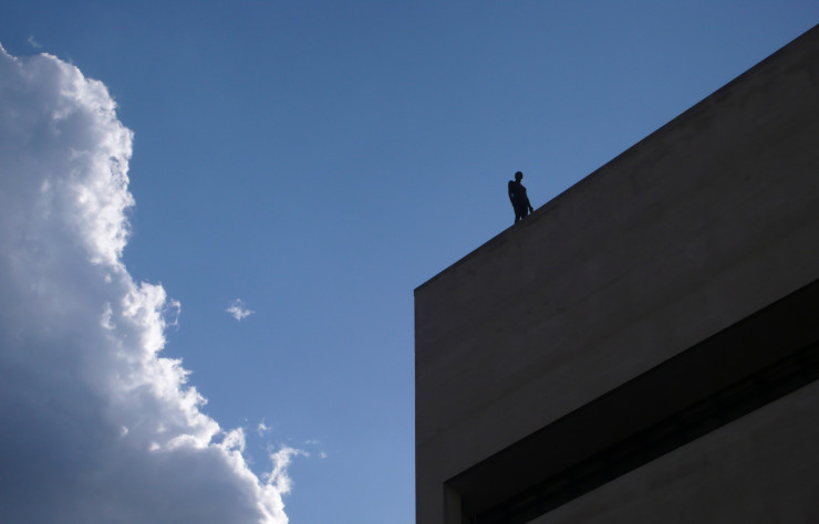 Sculpture en bronze d’Anthony Gormley.