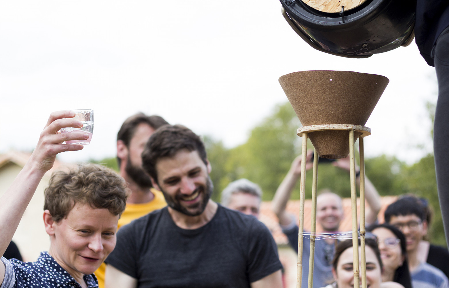 Katharina Mischer et Thomas Traxler, premiers à tester le cocktail Boisbuchet !